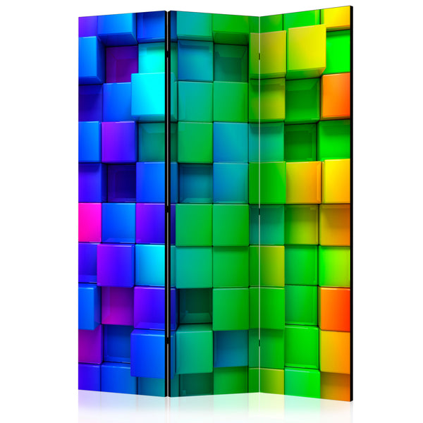Paravent 3 Panneaux - Cubes Colorés 135x172cm Erroi sconto