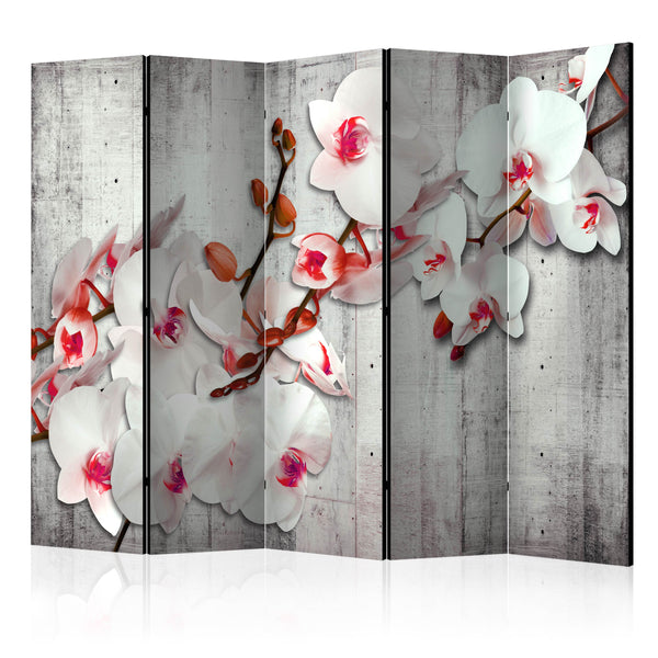 online Paravent 5 Panneaux - Orchidée Béton II 225x172cm Erroi
