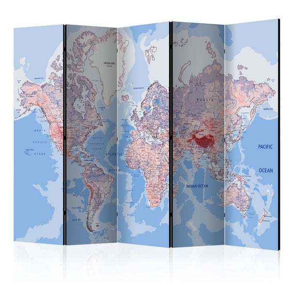 online Paravent 5 Panneaux - Carte du Monde 2 225x172cm Erreurs