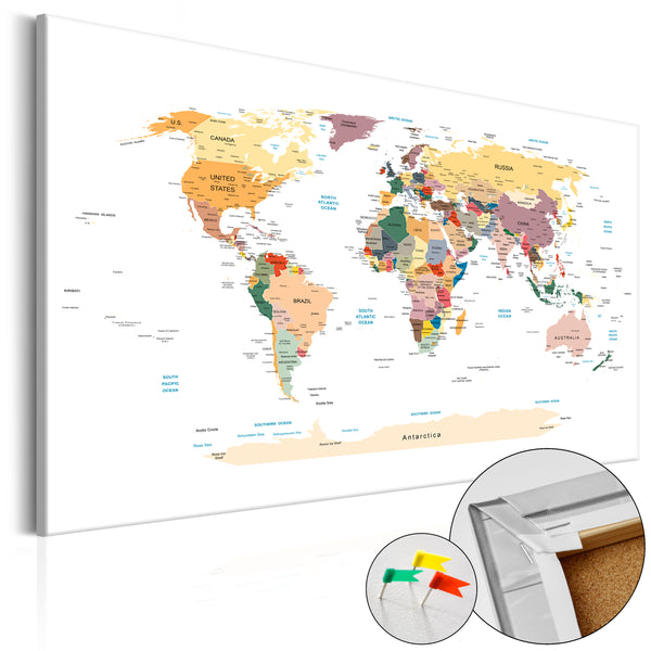 Image en liège - Carte du monde [Carte en liège] 90x60cm Erroi online