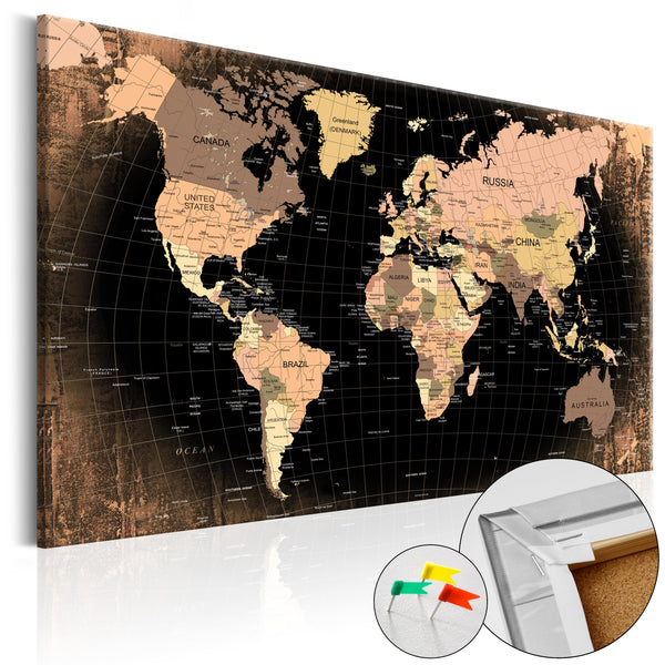 Tableau en liège - Planète Terre [Carte en liège] 120x80cm Erroi online