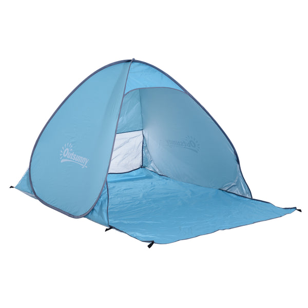 Tente de Plage Camping Étanche Ouverture Pop-Up 150x200x115 cm Bleu sconto