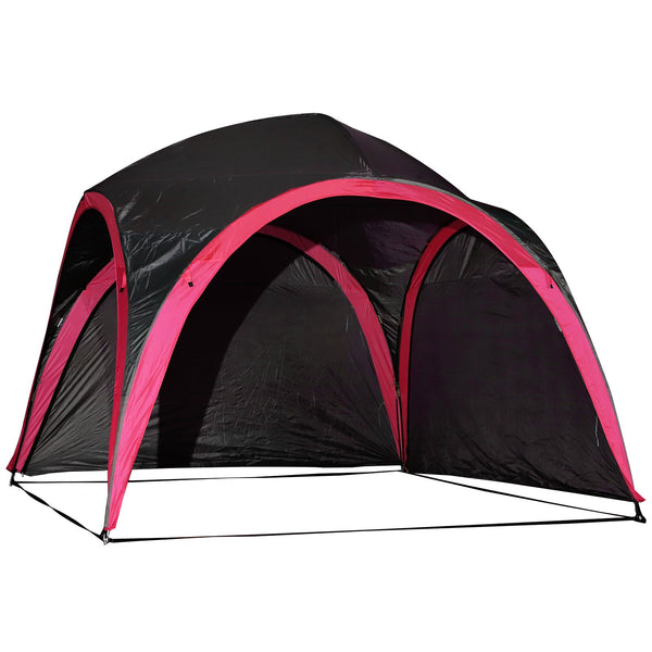Tente de Plage Camping Protection UV Noir et Rouge 3.3x3.3x2.55 cm prezzo