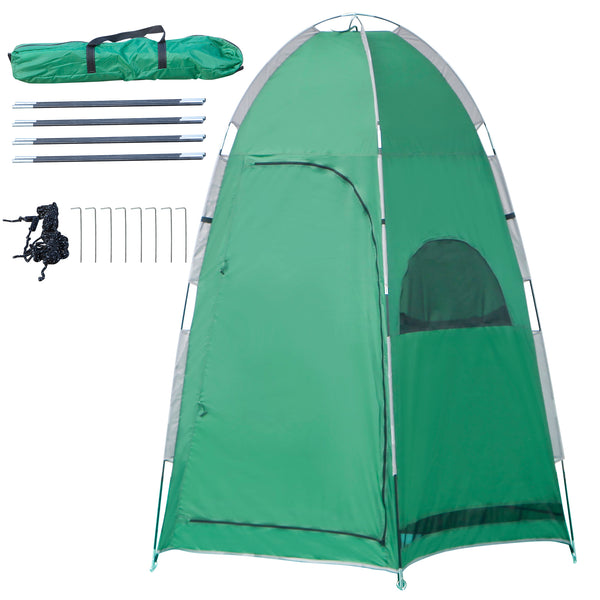 sconto Tente de douche de camping 122x122x213 cm en polyester vert