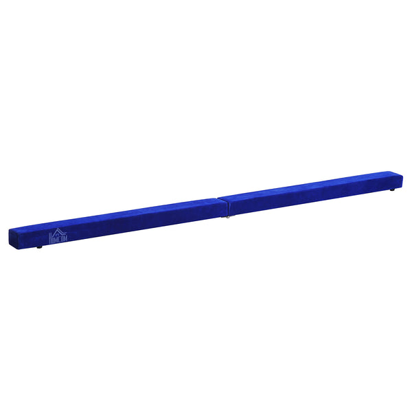 Poutre de gymnastique d'entraînement rembourrée en bois bleue 240x10x6,5 cm sconto