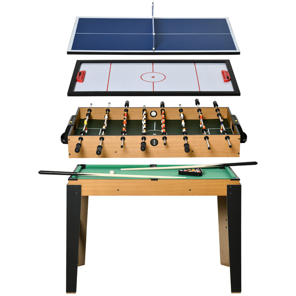 acquista Table Multi Jeux 4 en 1 107x61x84,5 cm Baby-foot Billard Ping Pong et Hockey