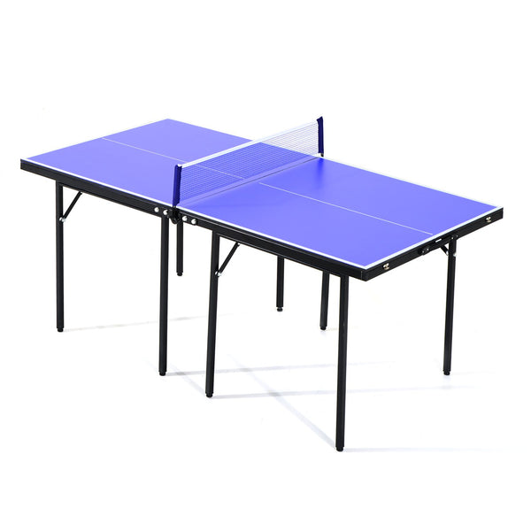 Table de ping-pong pliante en bois MDF 153x76,5x67 cm Bleu et Noir prezzo