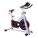 Cyclette Fitness Bianco nero rosso 107x48x100 cm -5