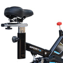 Cyclette Professionale con Seduta regolabile Nero e Blu -8