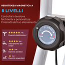 Cyclette Magnetica Pieghevole 43x97x109 cm con Display LCD Rossa-5