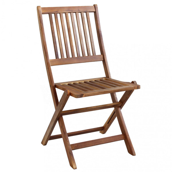 online Chaise de jardin Pratika sans accoudoirs 46x59x94 h cm en bois marron
