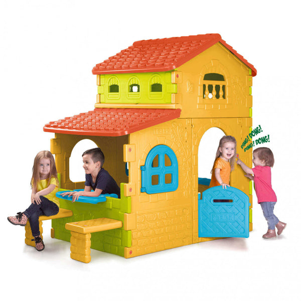 prezzo Maisonnette pour Enfants Villa 199,9x154x180 h cm en Plastique Multicolore