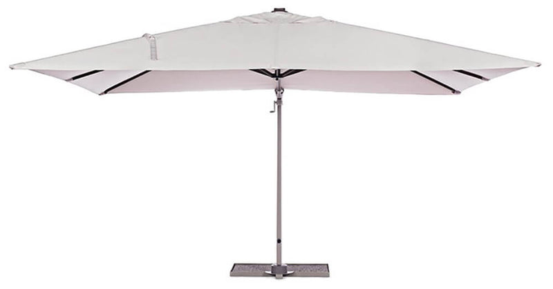 Ombrellone Decentrato da Giardino in Alluminio 3x4m Alba Tortora-2