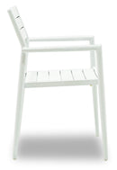 Set Tavolo e 4 Sedie da Giardino in Alluminio Alzira Bianco-4