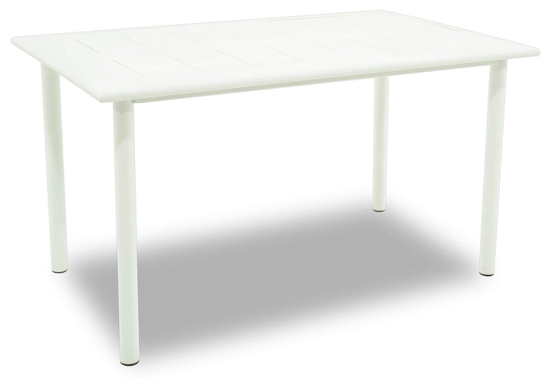 Set Tavolo e 4 Sedie da Giardino in Alluminio Alzira Bianco-5