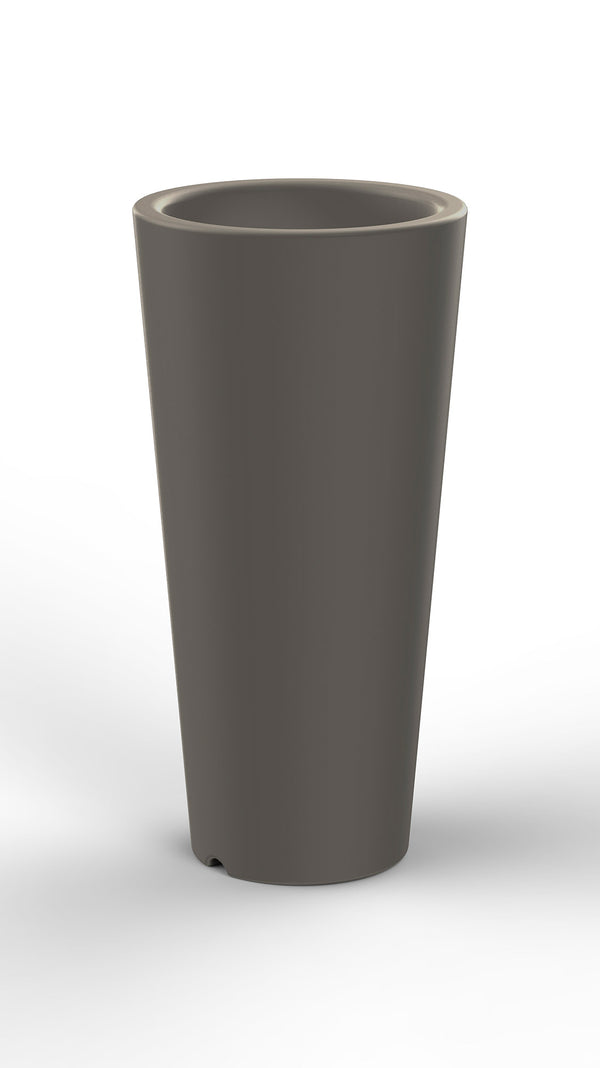 Vase Ø37,5x102 cm en Résine Arkema Tondo 102 Gris Tourterelle sconto