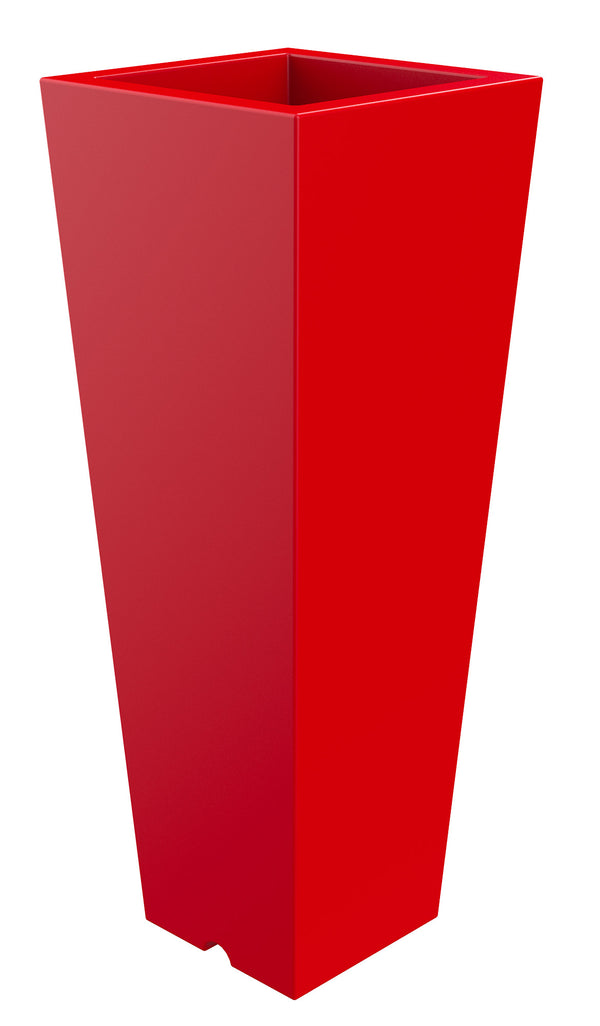 Vase 37,5x102 cm en résine Arkema Quadro 102 Cerise sconto