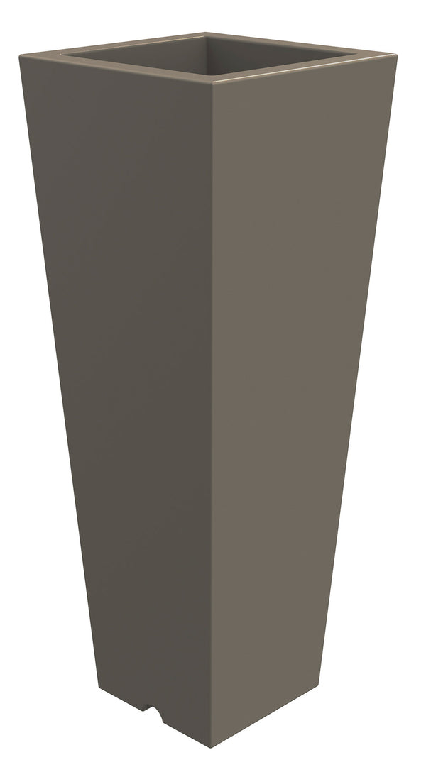 Vase 34x86 cm en résine Arkema Quadro 86 Tourterelle Gris online