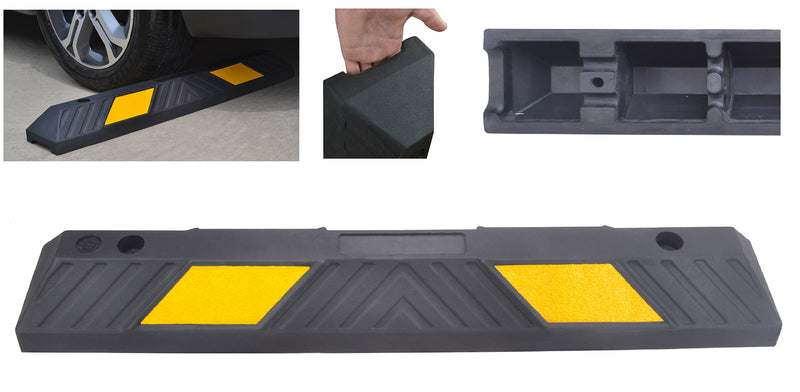 Set 2 Fermaruota Auto in Gomma Vulcanizzata 90x15x10 cm Arc Rubber ARC 9000 Kit-6