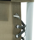 Sedia Sdraio Zero Gravity Reclinabile Pieghevole in Acciaio e Textilene Ariel Bianca e Tortora-8