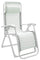 Chaise longue pliante inclinable Zero Gravity en acier et textilène Ariel White