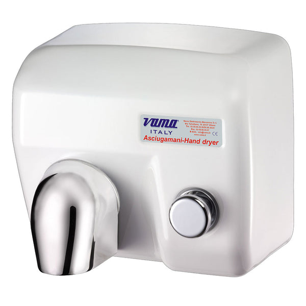 Sèche-mains électrique anti-vandalisme avec bouton 2400W Vama Ariel BP Acier blanc sconto