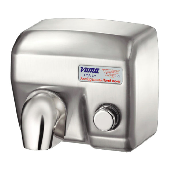 Sèche-mains électrique anti-vandalisme avec bouton 2400W Vama Ariel SP Inox satiné acquista