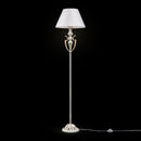 Lampada da terra Elegant in Metallo Monile Bianco con Oro-3