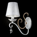 Lampada da parete Elegant in Metallo Monile Bianco con Oro-2