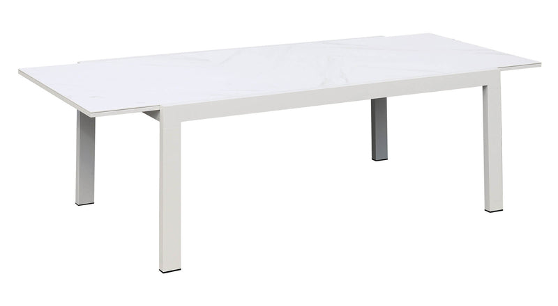 Tavolo Allungabile da Giardino 98x180/240x75 cm in Alluminio Bianco-1