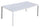 Table de jardin 100x200x75 cm en aluminium blanc