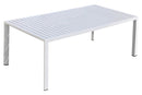 Tavolo da Giardino 100x200x75 cm in Alluminio Bianco-1