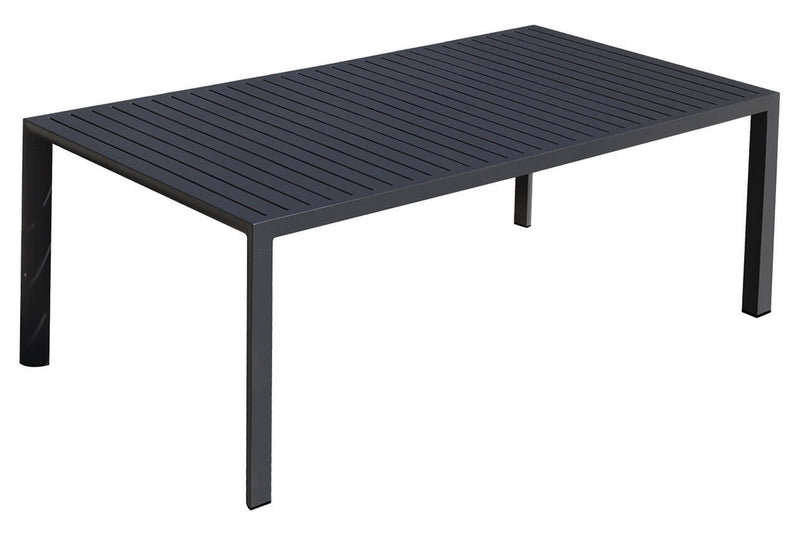 Tavolo da Giardino 100x200x75 cm in Alluminio Antracite-1