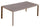 Table de jardin 100x200x75 cm en aluminium gris tourterelle
