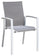 Chaise de jardin avec accoudoirs en aluminium et textilène blanc et gris clair