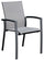 Chaise de jardin avec accoudoirs en aluminium et textilène anthracite et gris clair