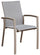 Chaise de jardin avec accoudoirs en aluminium et textilène taupe et gris clair