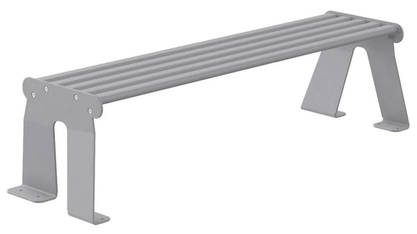 online Panchina 3 Posti da Esterno 172x52x44,5 cm in Acciaio Zincato Senza Schienale Grigio Chiaro