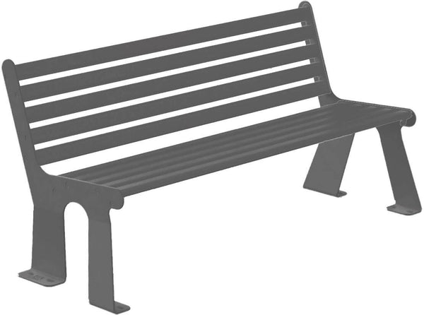 Panchina 3 Posti da Esterno 172x66x81,5 cm in Acciaio Zincato con Schienale Antracite acquista