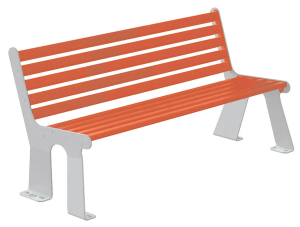 Panchina 3 Posti da Esterno 172x66x81,5 cm in Acciaio Zincato con Schienale Grigio Chiaro e Marrone sconto