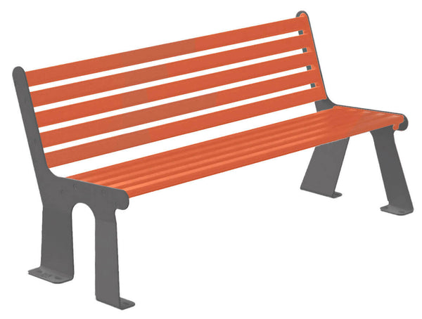 prezzo Panchina 3 Posti da Esterno 172x66x81,5 cm in Acciaio Zincato con Schienale Antracite e Marrone