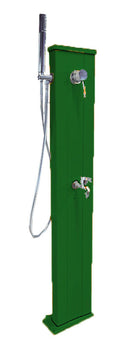 Fontana da Esterno con Rubinetto Portagomma Miscelatore e Doccetta Mobile Arkema Spring Verde-1