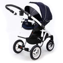 Trio Passeggino Carrozzina e Seggiolino Auto Adamex Aspena 837S Serie Eko Blu e Bianco-4