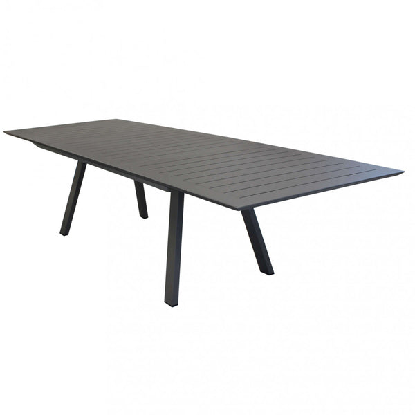 sconto Table extensible Zante 200/300x110x75 h cm en aluminium taupe