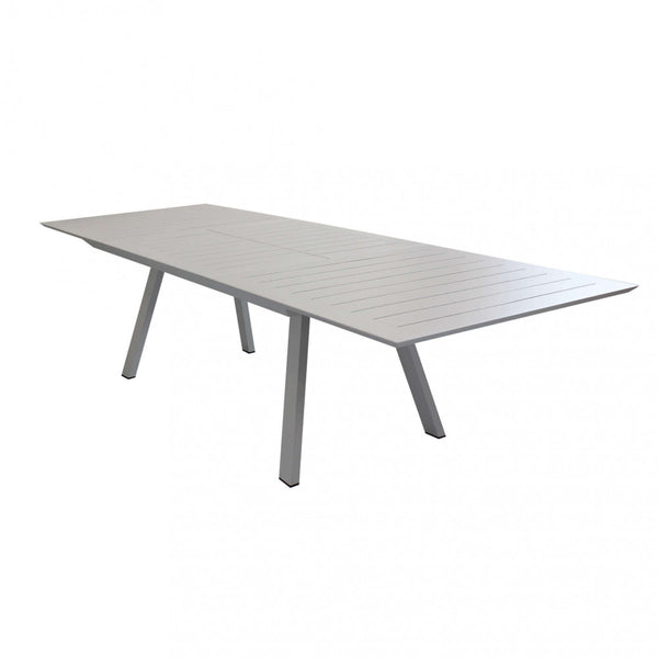 sconto Table Extensible Zante 200/300x110x75 h cm en Aluminium Gris Tourterelle