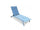 Chaise longue de jardin empilable Itaca 194x71x83 h cm en textilène bleu