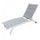 Chaise longue de jardin empilable Itaca 194x71x83 h cm en textilène blanc
