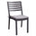 Chaise de jardin Formentera avec coussin 46x62x84 h cm en aluminium anthracite