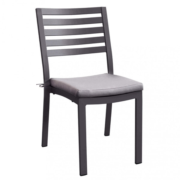 online Chaise de jardin Formentera avec coussin 46x62x84 h cm en aluminium anthracite