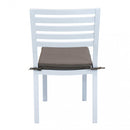 Sedia da Giardino Formentera con Cuscino 46x62x84 h cm in Alluminio Bianco-4